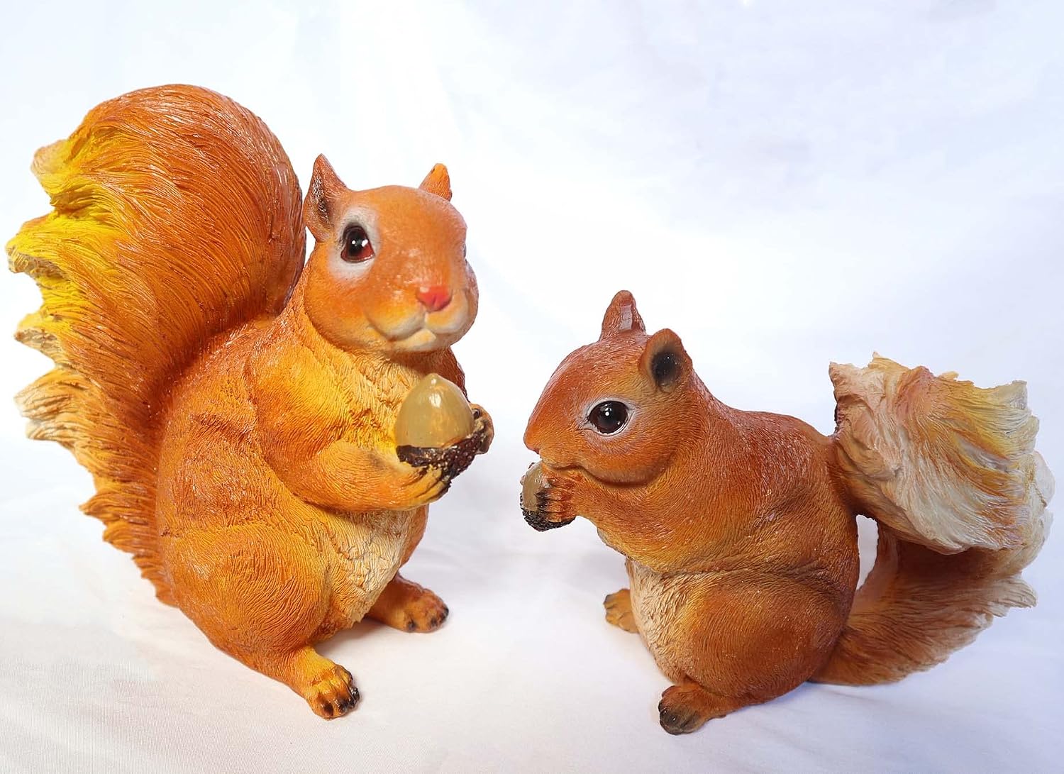PLUSMORE Squirrel Garden Ornament Statue Outdoor Animal Sculpture Figurine Home Lawn Indoor Decoration Resin