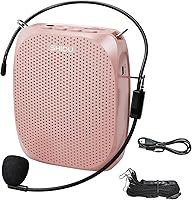 Vista 10 de SHIDU - Amplificador de voz portátil, micrófono personal con auriculares, recargable, mini sistema de PA para profesores, guías turísticas