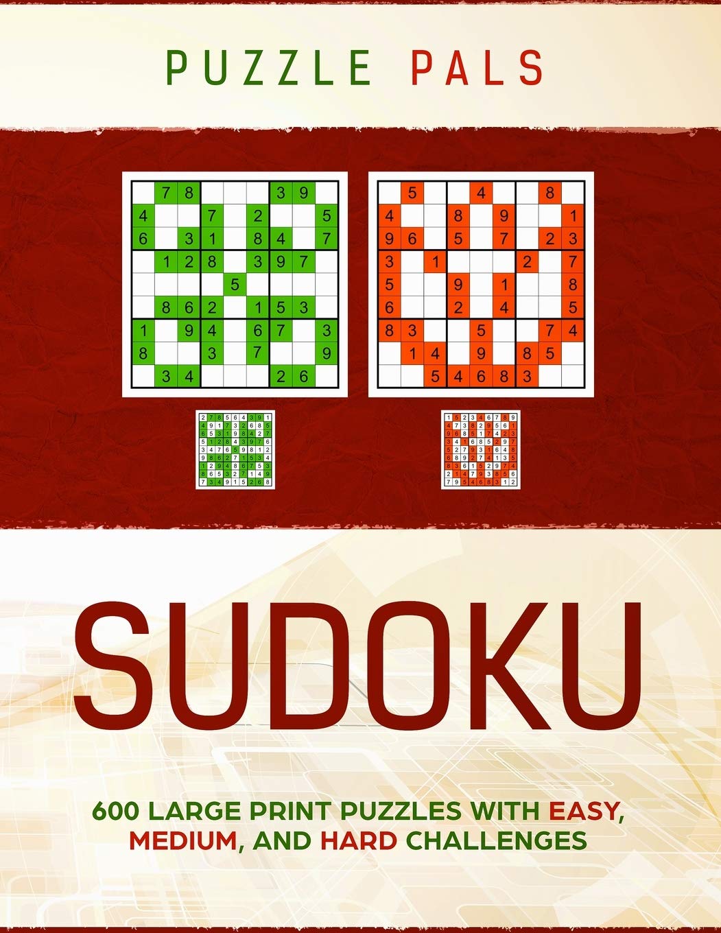 Sudoku: 300 Large Print Puzzles with Easy, Medium, and Hard Challenges