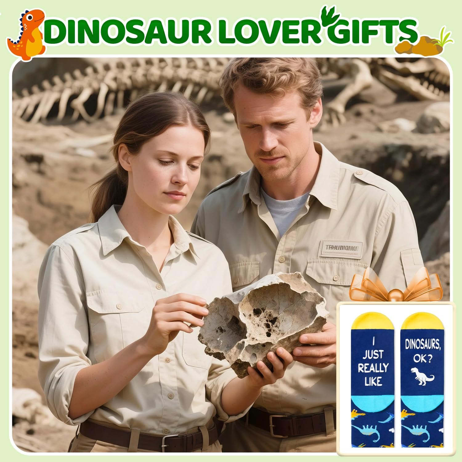 Zmart Unique Dinosaur Gifts for Adults - Funny Dinosaur Socks for Women Men, Dino Socks for Dino Lovers - Image 7