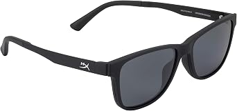 HyperX Spectre React - Gaming Eyewear, Blue Light Blocking Glasses, UV Protection, Ultem Frame, Crystal Clear Lenses, Microfiber Bag, Hard Case Small w/Polarized Clip Black
