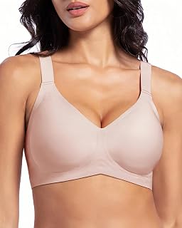Wireless Bras for Women Minimizer Supportive Push up Bra, Full Coverage No Underwire Soft Seamless Bralette