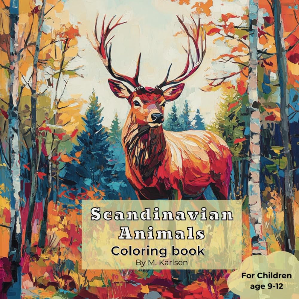 Scandinavian Animals Coloring Book: A Coloring Book with animals from the scandinavian countries Denmark, Sweden and Norway.