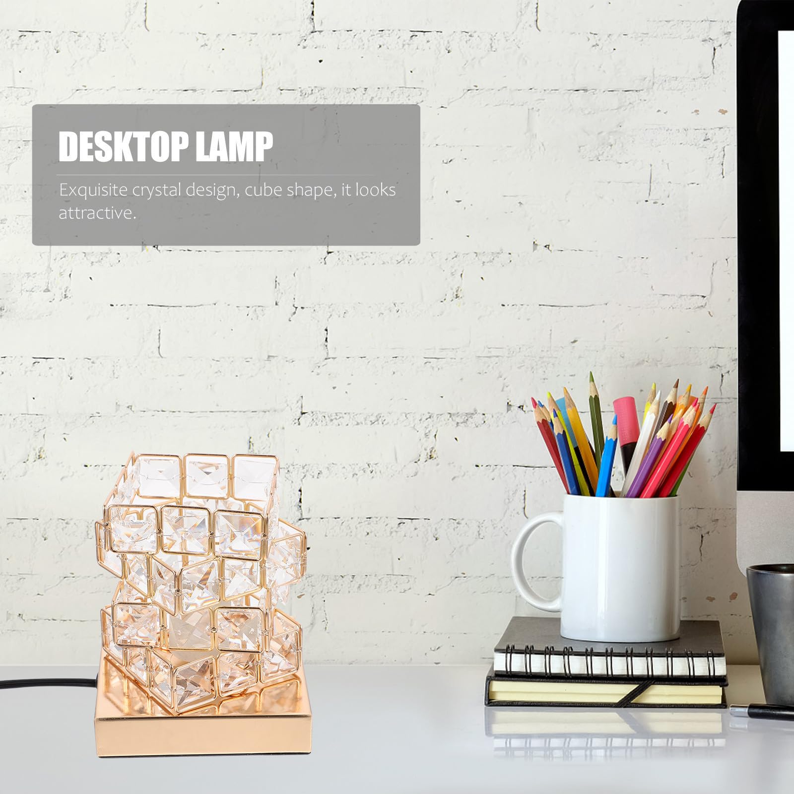 Lampada Cubo in Cristallo LED da Tavolo 220 V 3-5 W