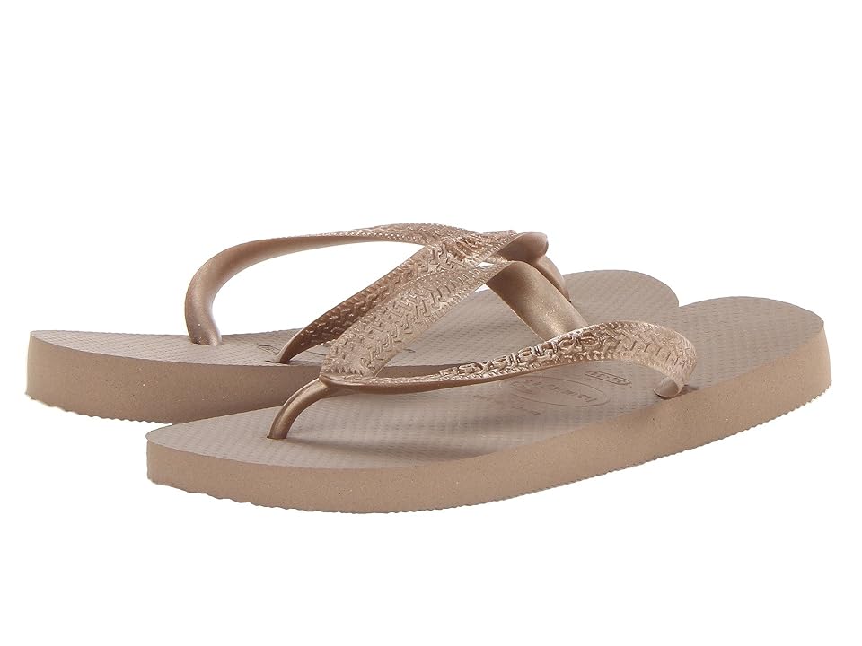 

Havaianas Top Metallic Flip Flops (Rose Gold) Women's Sandals