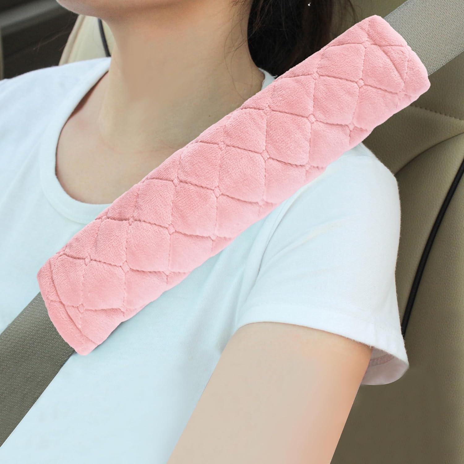 Amooca Soft Auto Seat Belt Cover Seatbelt Shoulder Pad