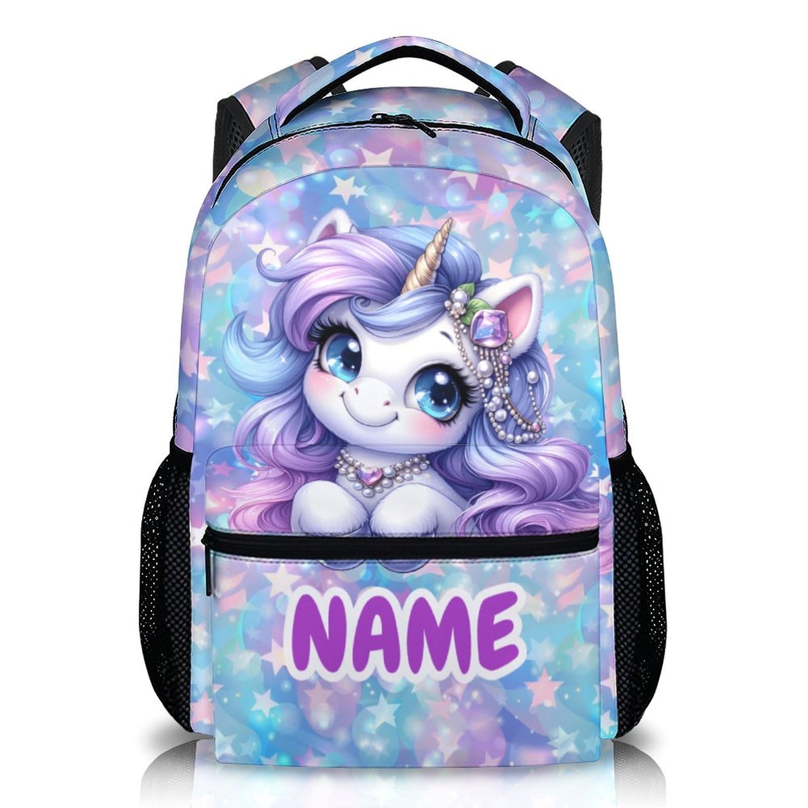 DREAMUGIFT Unicorn Backpack for Girls 6-8, Kids Backpacks for School, Custom Unicorn Toddler Backpack, Cute Girls Gift, Schoolbag, 17 Inch Student