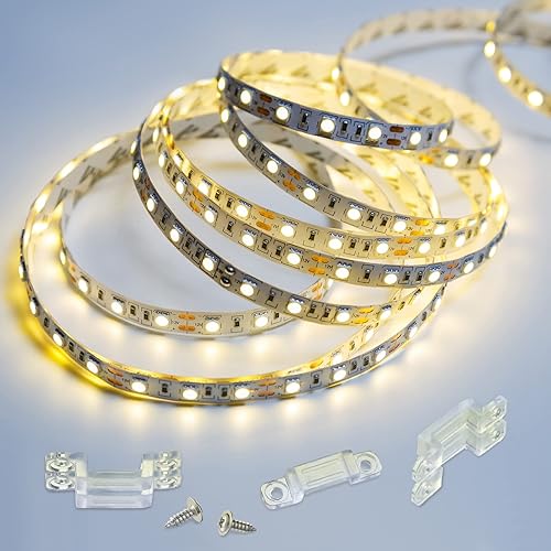 Miniatura 6 de 100 soportes de montaje de tira de luz LED transparente tira de luz LED clips de cinta LED abrazadera de cinta de luz para exteriores con 200