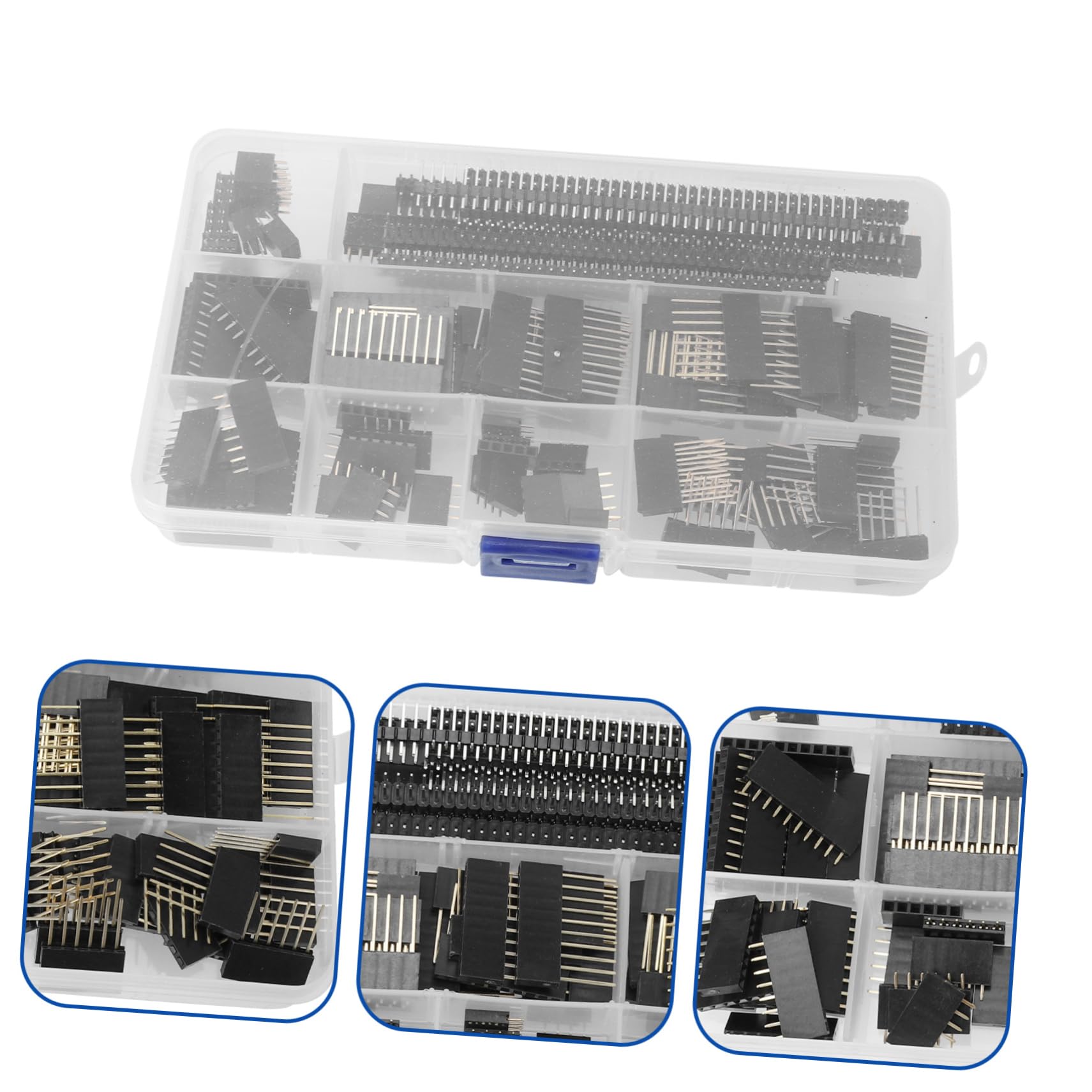 Beatifufu Complete Ic Socket Collection 122pcs Kit Single and Dual Row Sockets 2.54mm Pitch Safe