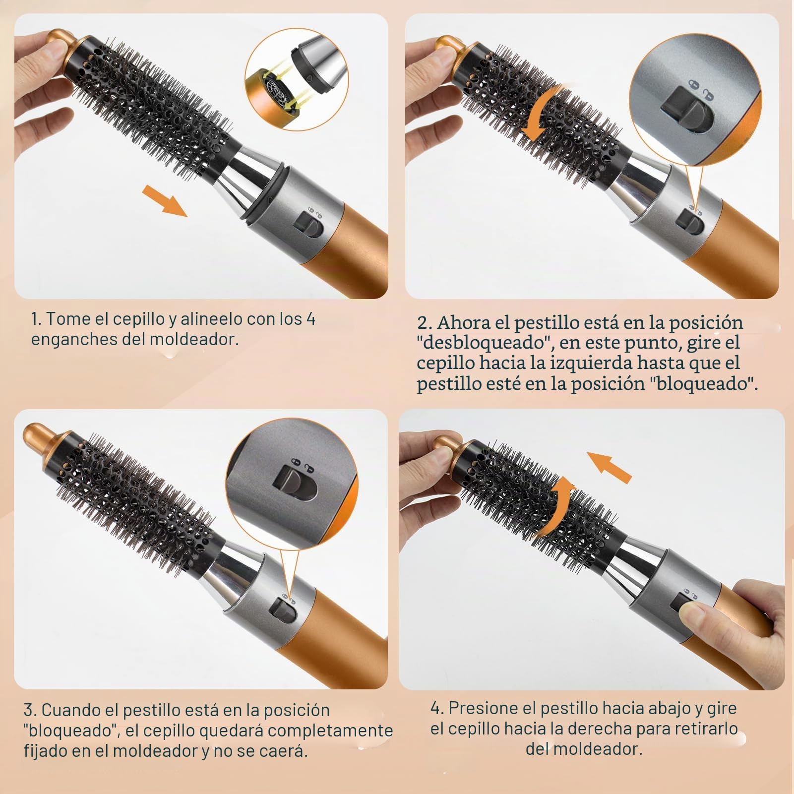 Chuancheng Accesorio de cepillo voluminizador redondo pequeño de 20 mm para Dyson Airwrap HS01/HS05, accesorios de peinado