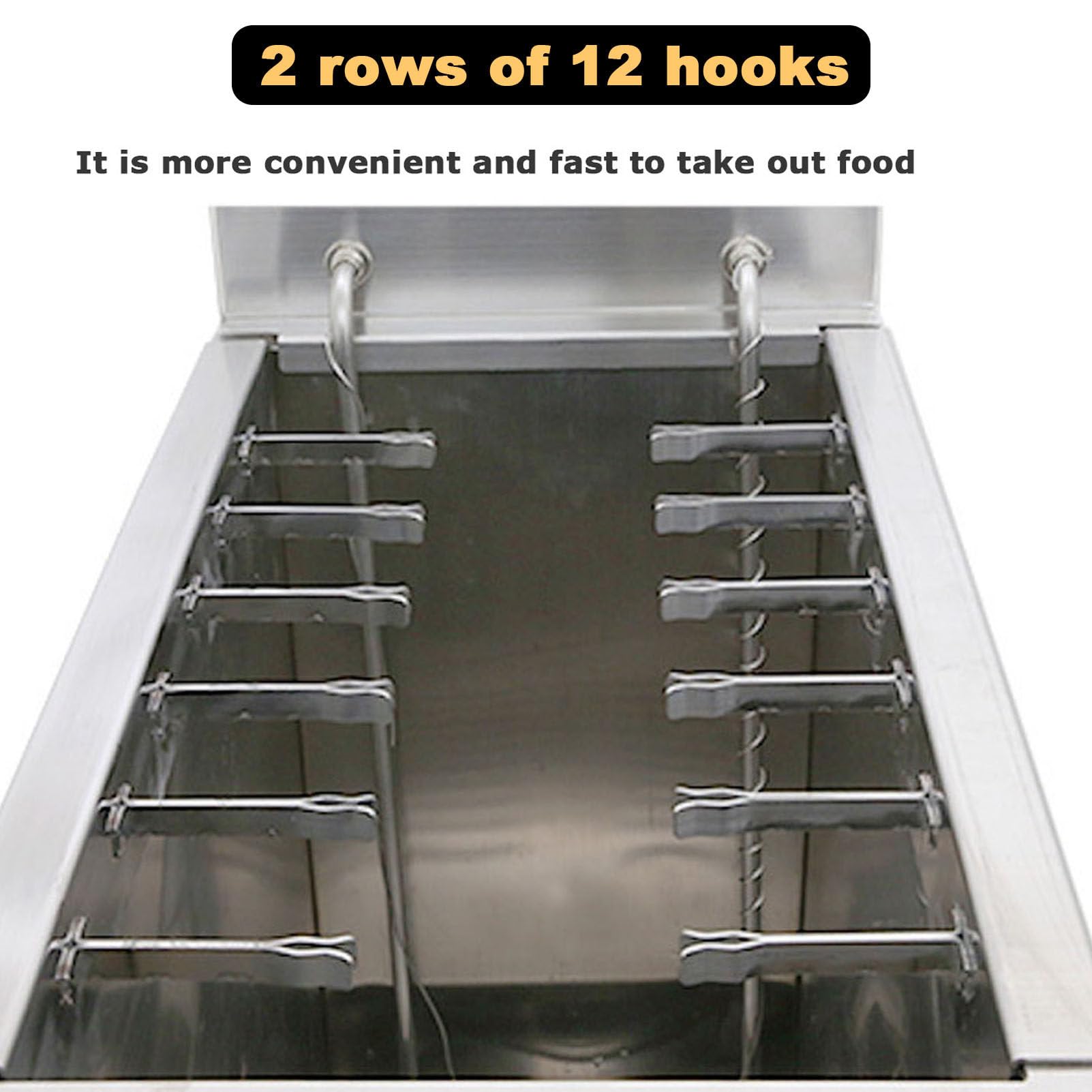Gewerbliche Automatische Fritteuse Mit 12 Haken Und Großem Fassungsvermögen Für Käse, Mozzarella, Hotdogs Und Andere Hotdogs, Elektrische Fritteuse Für Koreanische Corn D,