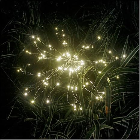 Amazon Co Jp 導いた太陽の花火ライト屋外防水庭の芝生ランプの風景休日クリスマスライトfairy Garland 90 150 Leds 庭の装飾 Emitting Color Warm White Wattage 4pcs 90leds おもちゃ