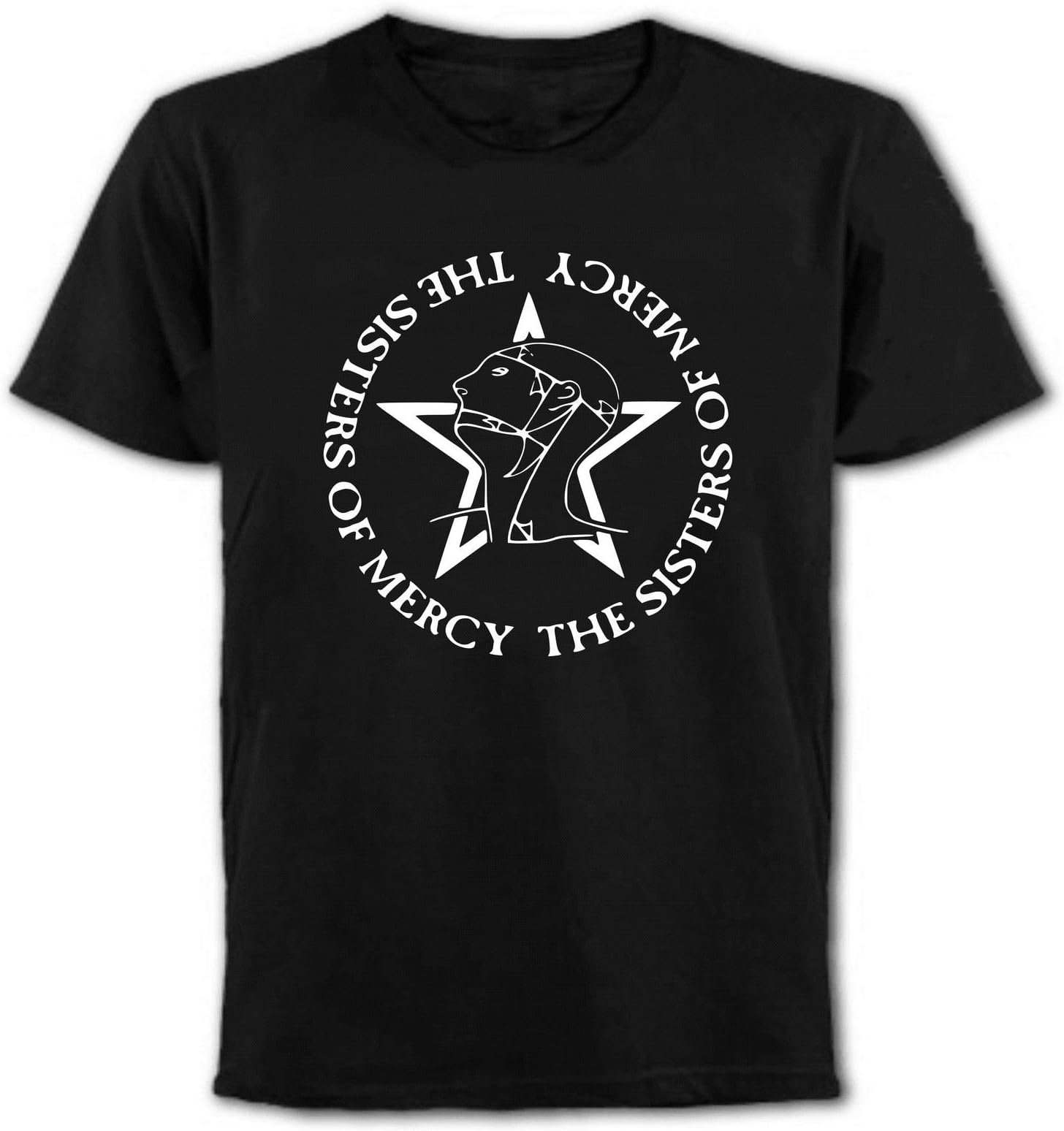 The Sisters of Mercy Logo T-Shirt, Rock, Goth, Post Punk, (Large) Black