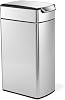 simplehuman 40 Liter / 10.6 Gallon Slim Touch-Bar Kitchen Rubbish Bin, Brushed Stainless Steel
