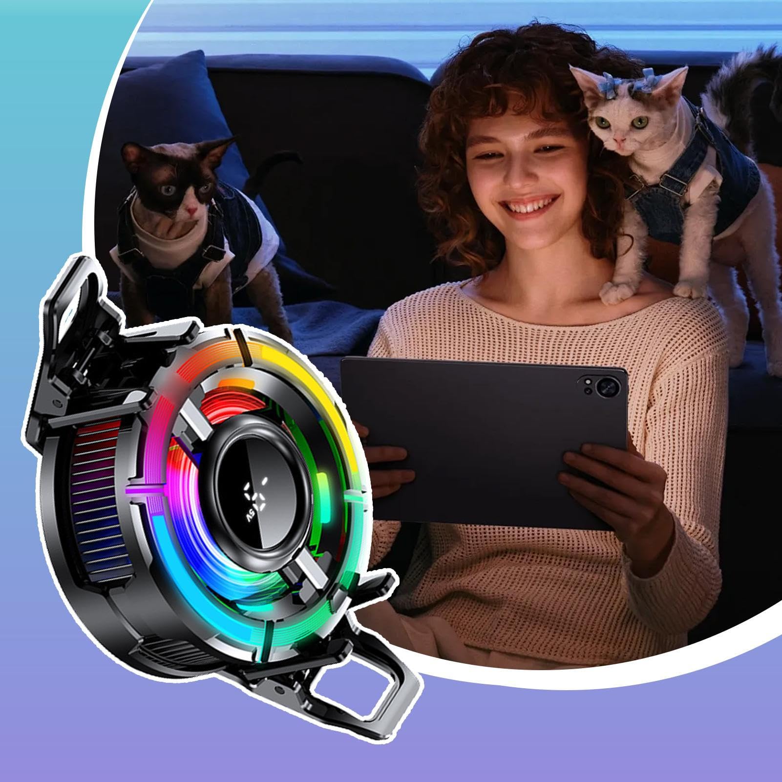 Handy-Kühler – tragbarer magnetischer Kühler für Handy – Kühlgerät für Smartphone, Zubehör für Videospiele, Anrufe
