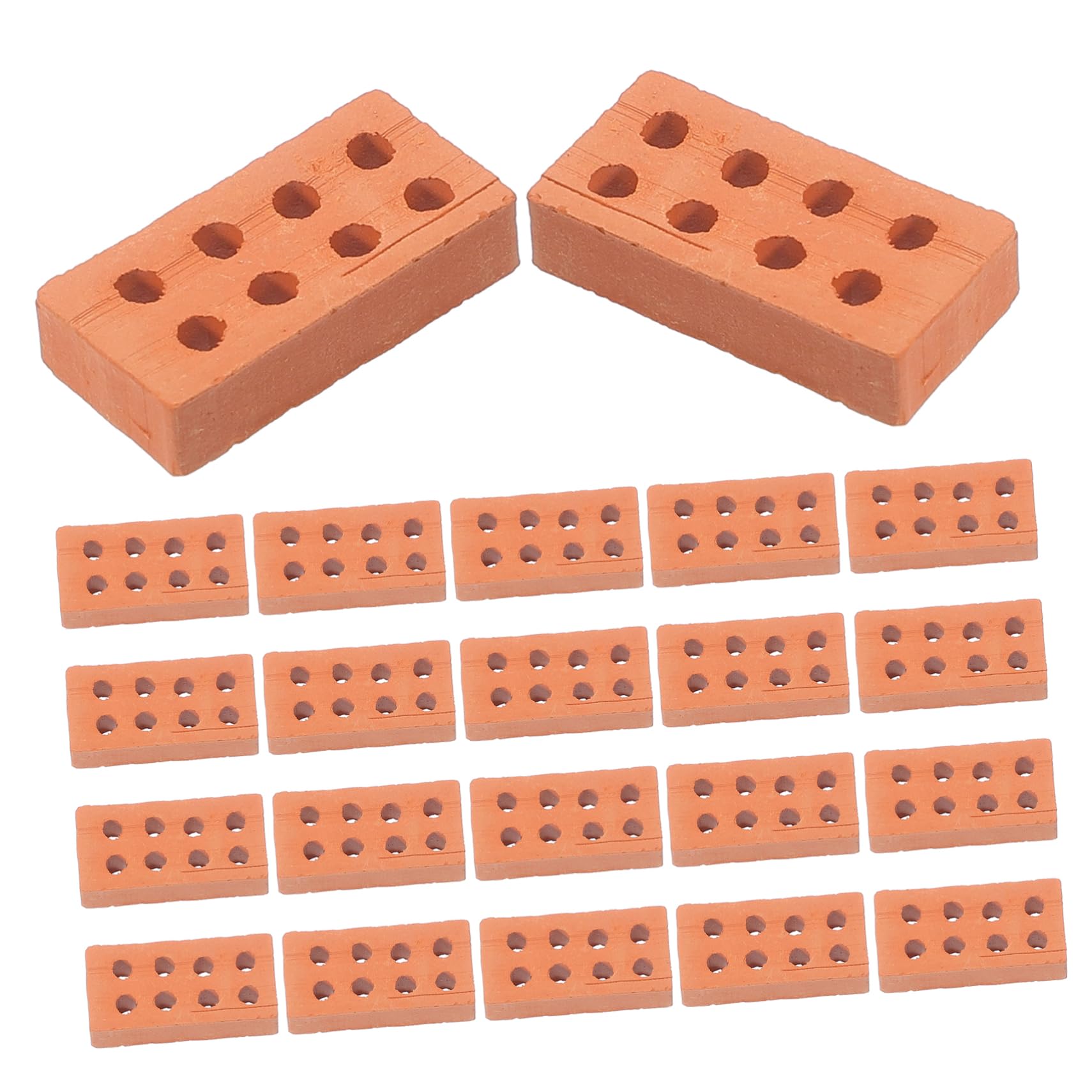 LALAFINA 50pcs Mini Bricks Toy Bricks DIY Brick Artificial Bricks Miniature Wall Bricks Landscape Accessories Fake Bricks Stackable Bricks Models Landscaping Accessories