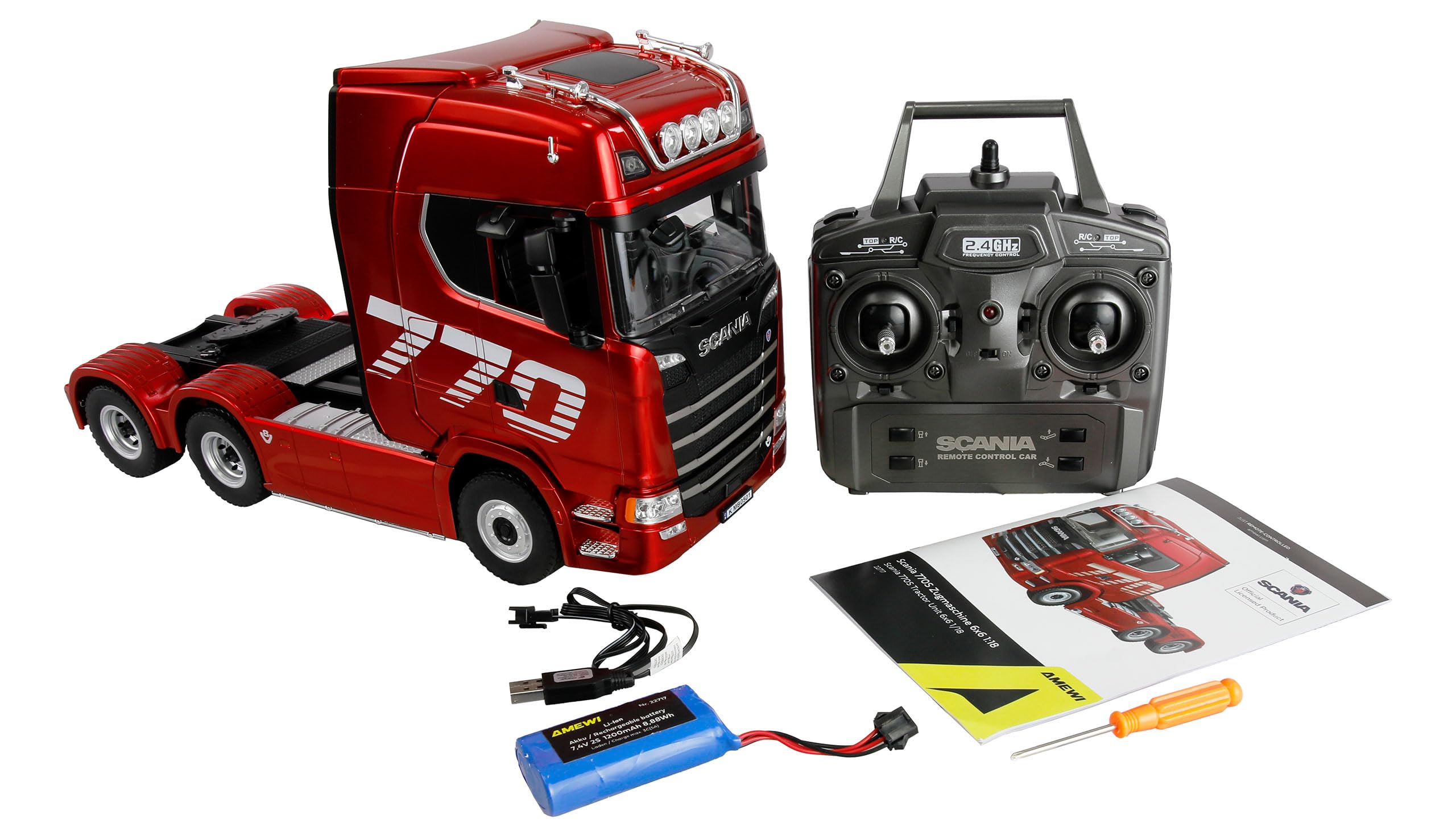 Amewi Scania 770 S trattore 6x4 1:18 RTR rosso RC telecomandato bambino a partire da 8 anni