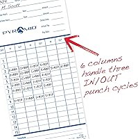Vista 5 de Pyramid Time Systems - Tarjetas de tiempo auténticas (42415) para modelos piramidales 2500, 2500K1, 2600 y 2650 relojes de tiempo de alineación