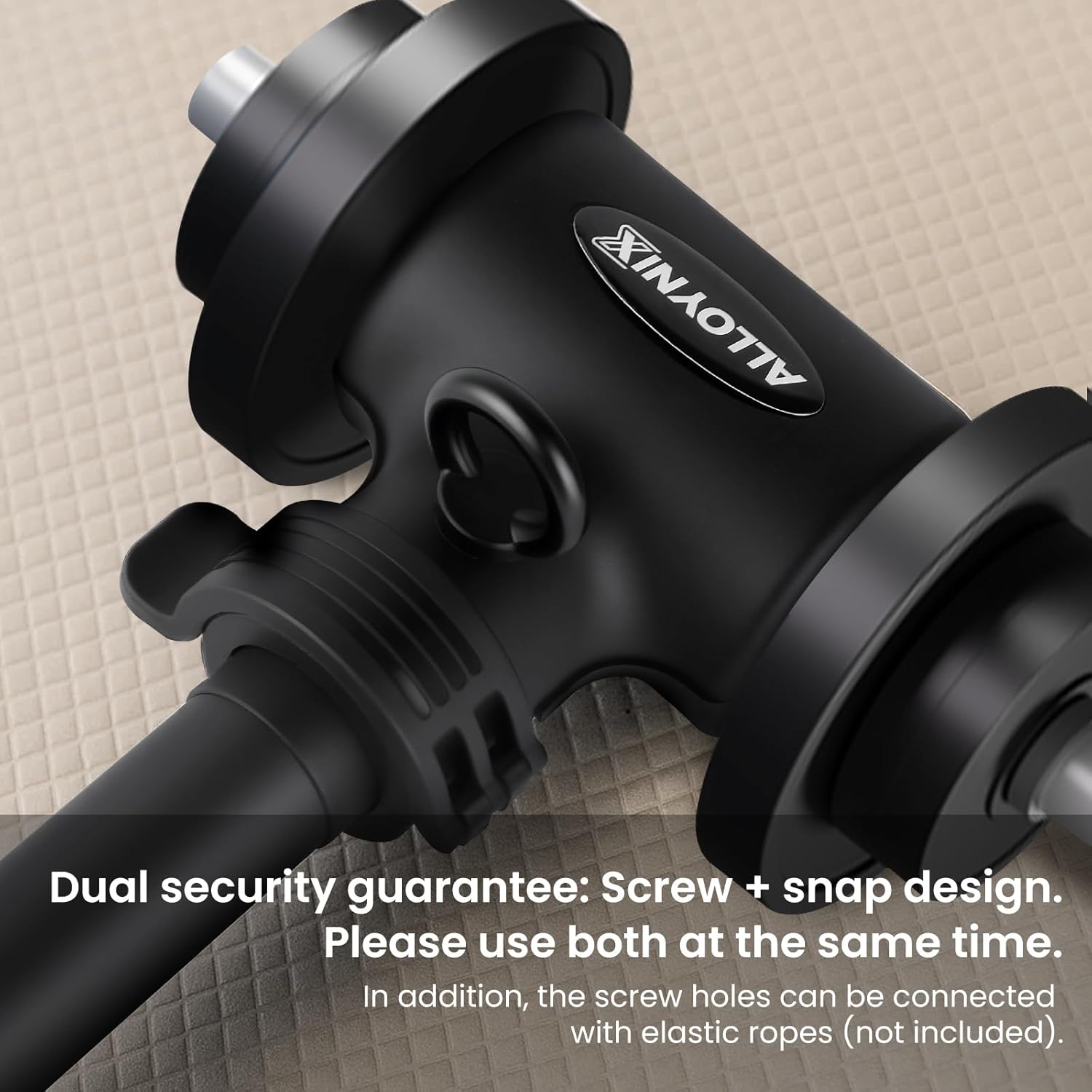 Dumbbell to Barbell Converter 2.0 – Transform Dumbbells into Barbell Set for Home Gym, Adjustable Weight Bar with Anti-Slip Foam Grip, Steel Clamp & 200LB Max Capacity, Compatible with Standard Dumbbells