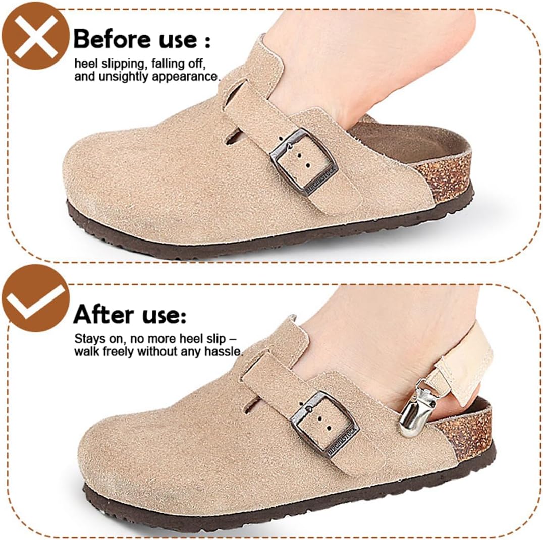 Elastic Shoe Straps for Birkenstock Clogs, 3 Pairs Anti Loose Heel Bands