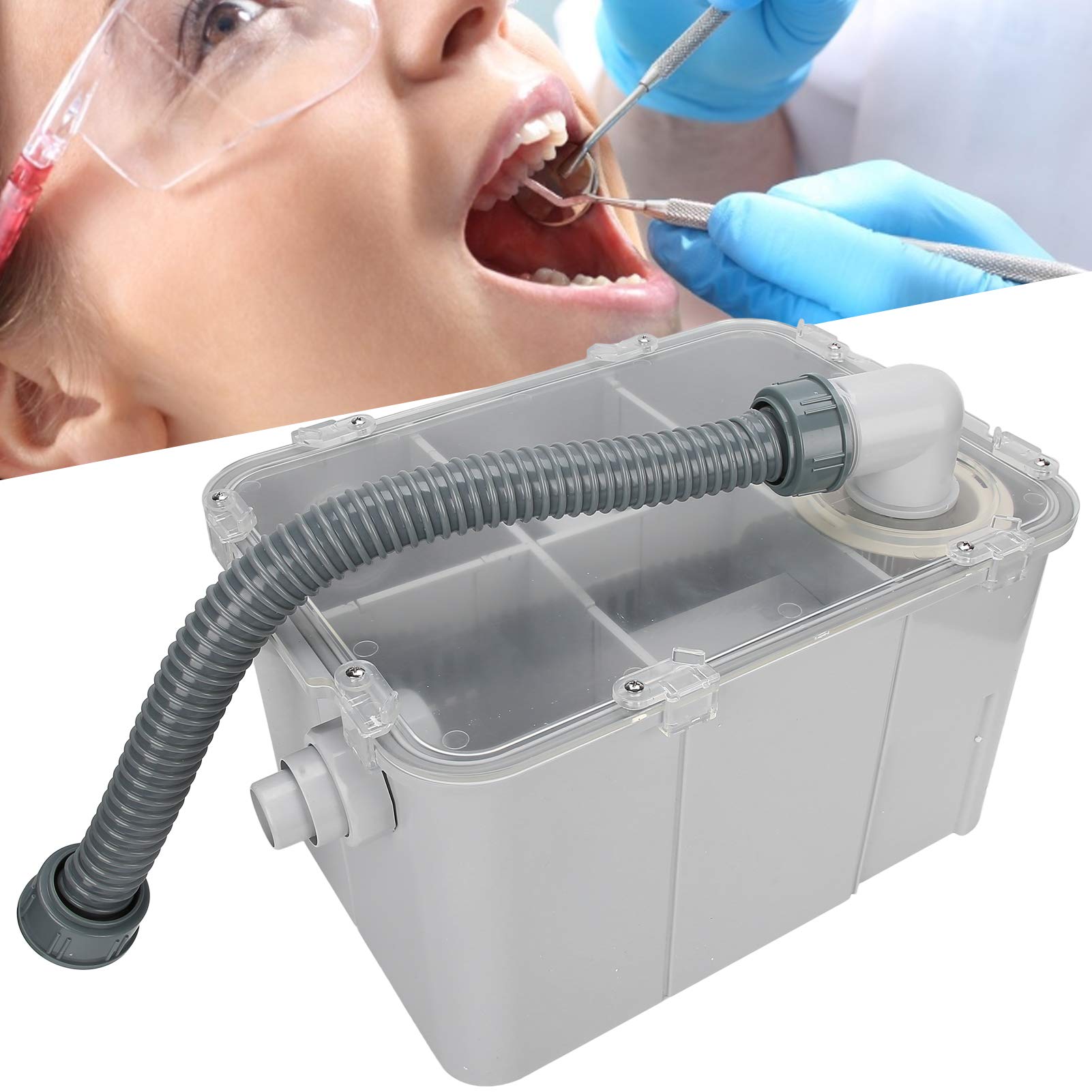 Gipsfilter für Hartgipsabwasser mit abnehmbarem Filtereinsatz zur einfachen Reinigung & dichtem Anschluss für Kliniken, Zahnarztpraxen, Heimanwendungen