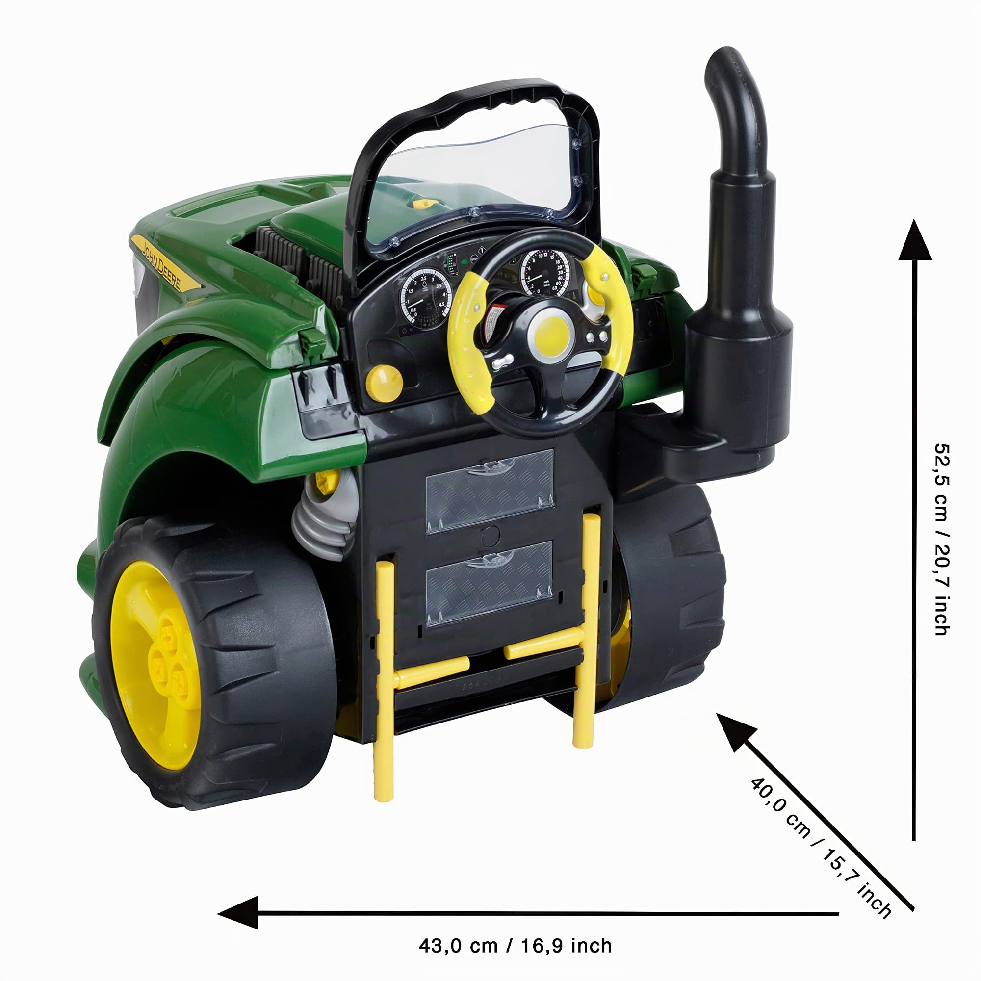 Theo Klein 3916 John Deere Tractor Engine, Riproduzione del motore del trattore in 56 pezzi con diverse funzioni di avvitatura e lavorazione, Giocattolo per bambini a partire dai 3 anni