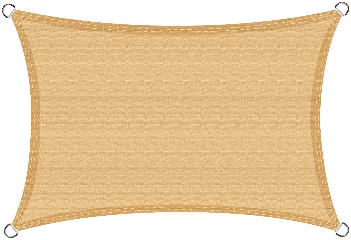 Cool Area Toldo Vela de Sombra Impermeable Rectangular 2.5x4m Protección UV PES Toldos para Patio Exterior Jardín Terraza-Arena — view 63