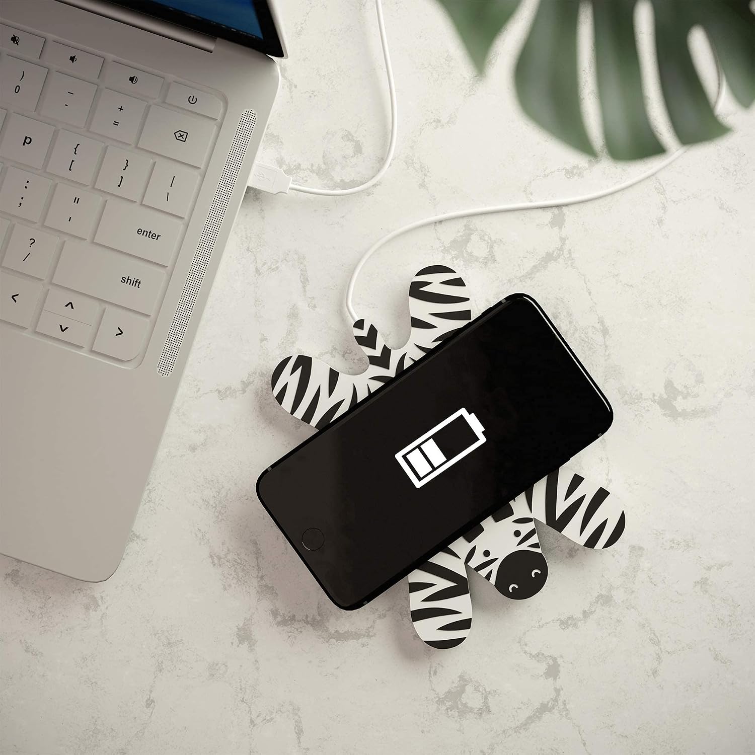 Mustard Zebra Phone Charger Wireless Charging Pad 5W Compatible with Apple iPhone 12/12 Pro/11/11 Pro Max/XS Max/XR/XS/X/8/8+/Se
