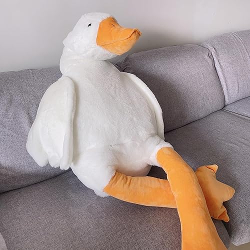 Miniatura 5 de Haengbuk - Peluche de ganso, almohada gigante para abrazar, juguete de peluche de cisne blanco suave, regalo para amigos o familiares (35.4