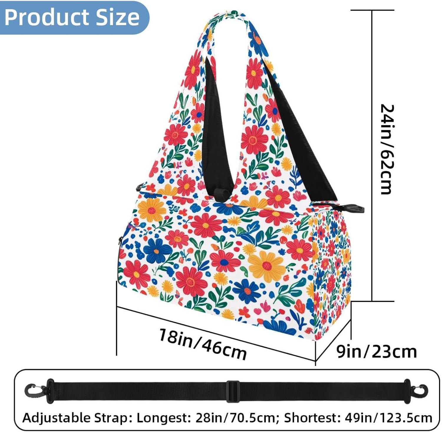 Yoga Mat Bag, Gym Workout Bag with Shoe Compartment, Daisies Sunflowers Pilates Bag for Women, Quick Access Storage Yoga Tote Bag for Sports Travel Office