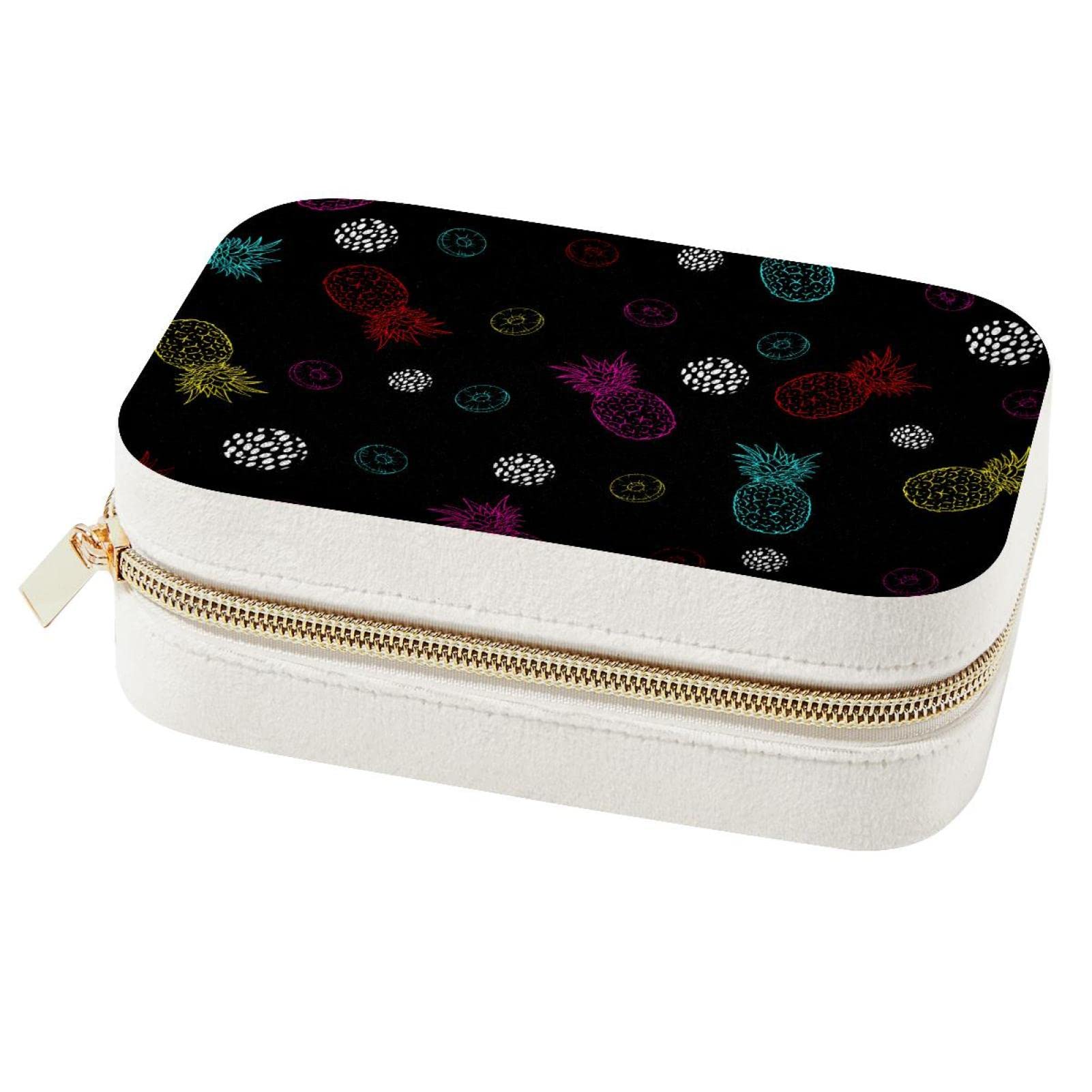 Boîte à bijoux portable ananas pour voyager avec vos colliers et bagues