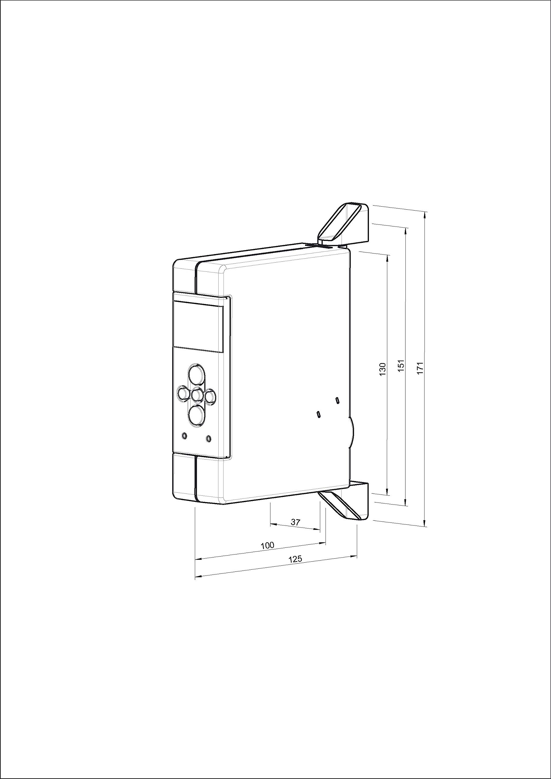 WIR elektronik, eWickler Comfort FUNK COMPAcT, eW540-M, kleinste Gurtwickler, bis 9 kg, für 15 mm Gurtbandbreite, Fahrtzeiten einstellbar, inkl. Netzstecker
