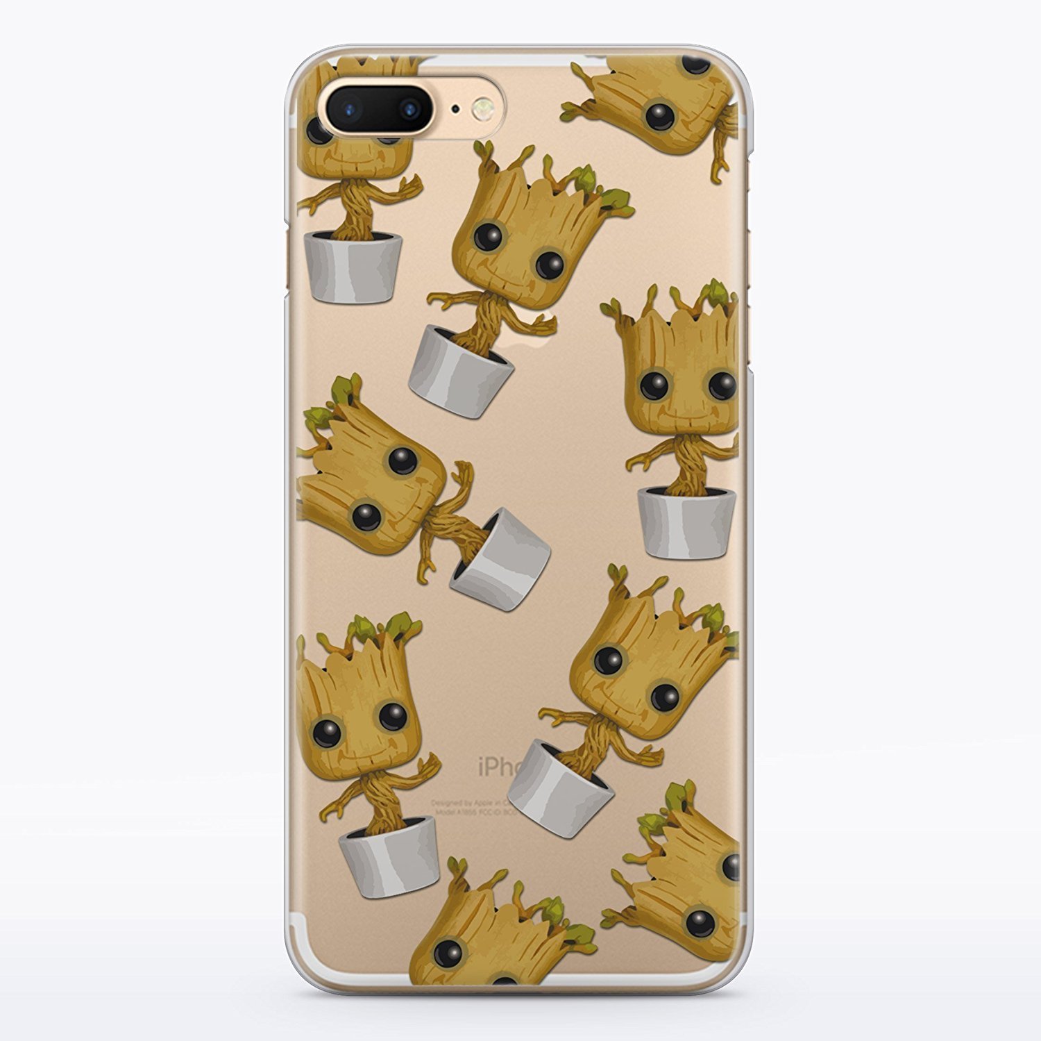 Baby Groot Clear Case for iPhone 10 Cell Plastic Case for Apple iPhone X Case Art Design Cover Guardians of the Galaxy Pattern Cell Phone Cover MA1385