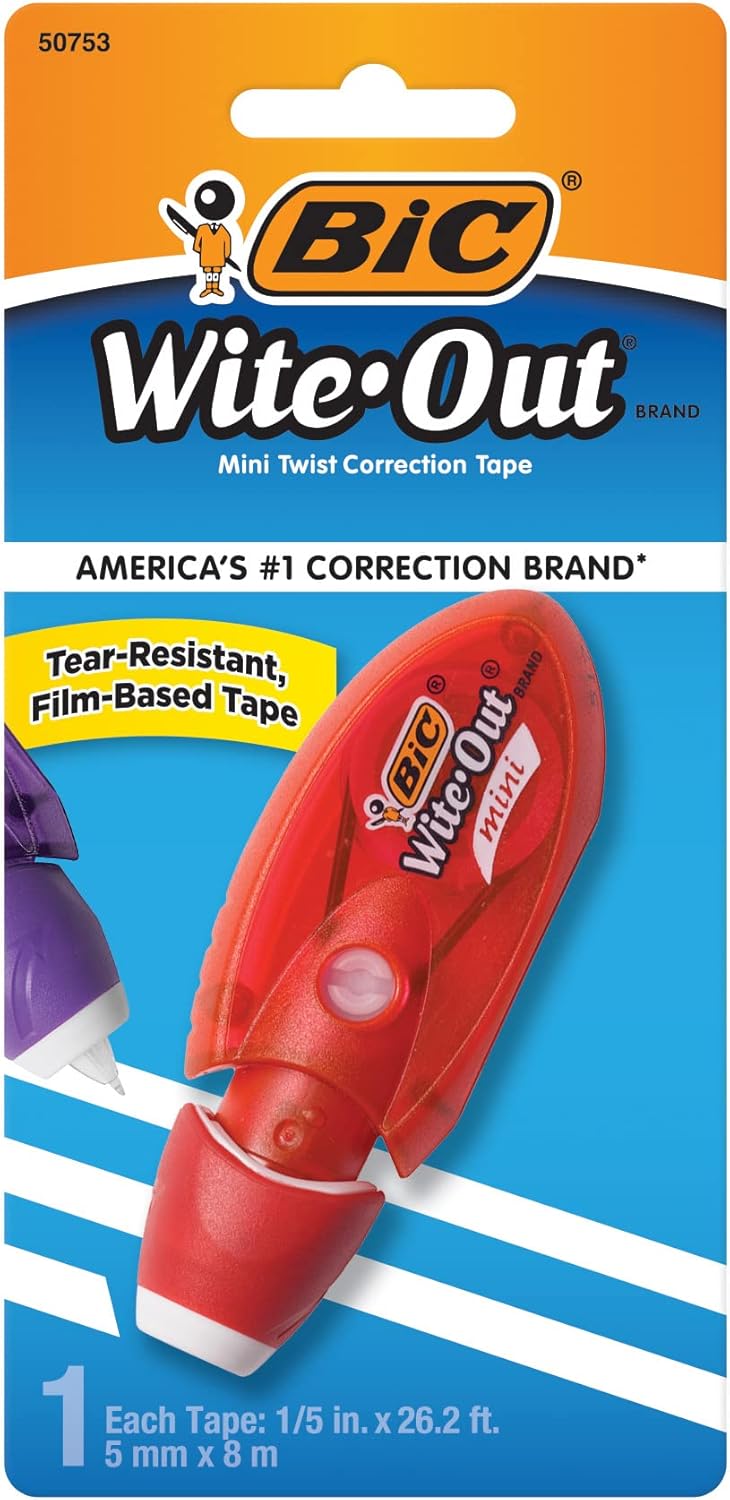 BIC Mini Twist Correction Tape, White, 1Count Amazon.ca Office Products