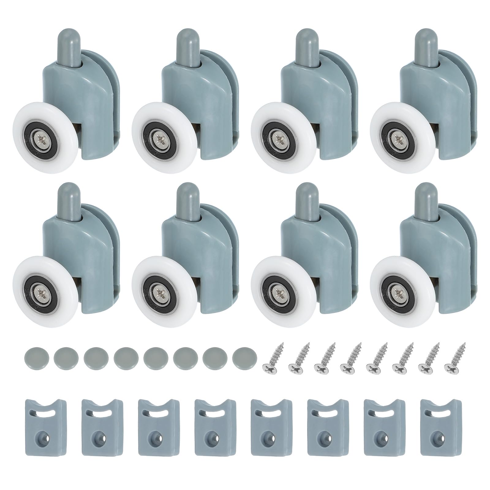Rodillos de puerta de ducha de 25 mm que evitan impactos en el cristal gris