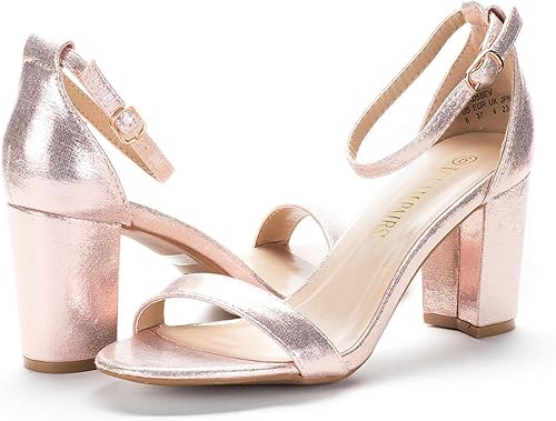 Vista 4 de DREAM PAIRS - Sandalias de tacón grueso y bajo para mujer