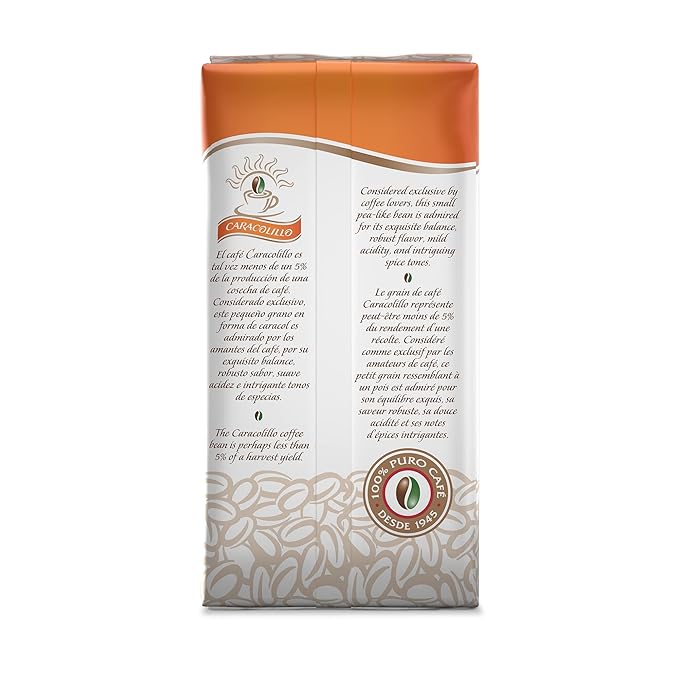 Café Santo Domingo Caracolillo, 16 oz, Grano Entero, Pack de 4 miniatura 2