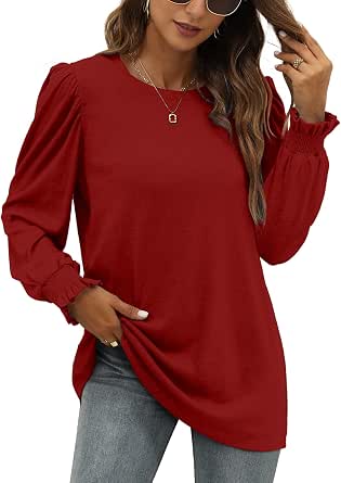 XIEERDUO 3/4 Length Sleeve Womens Tops 2025 Summer Outfits Pleated
