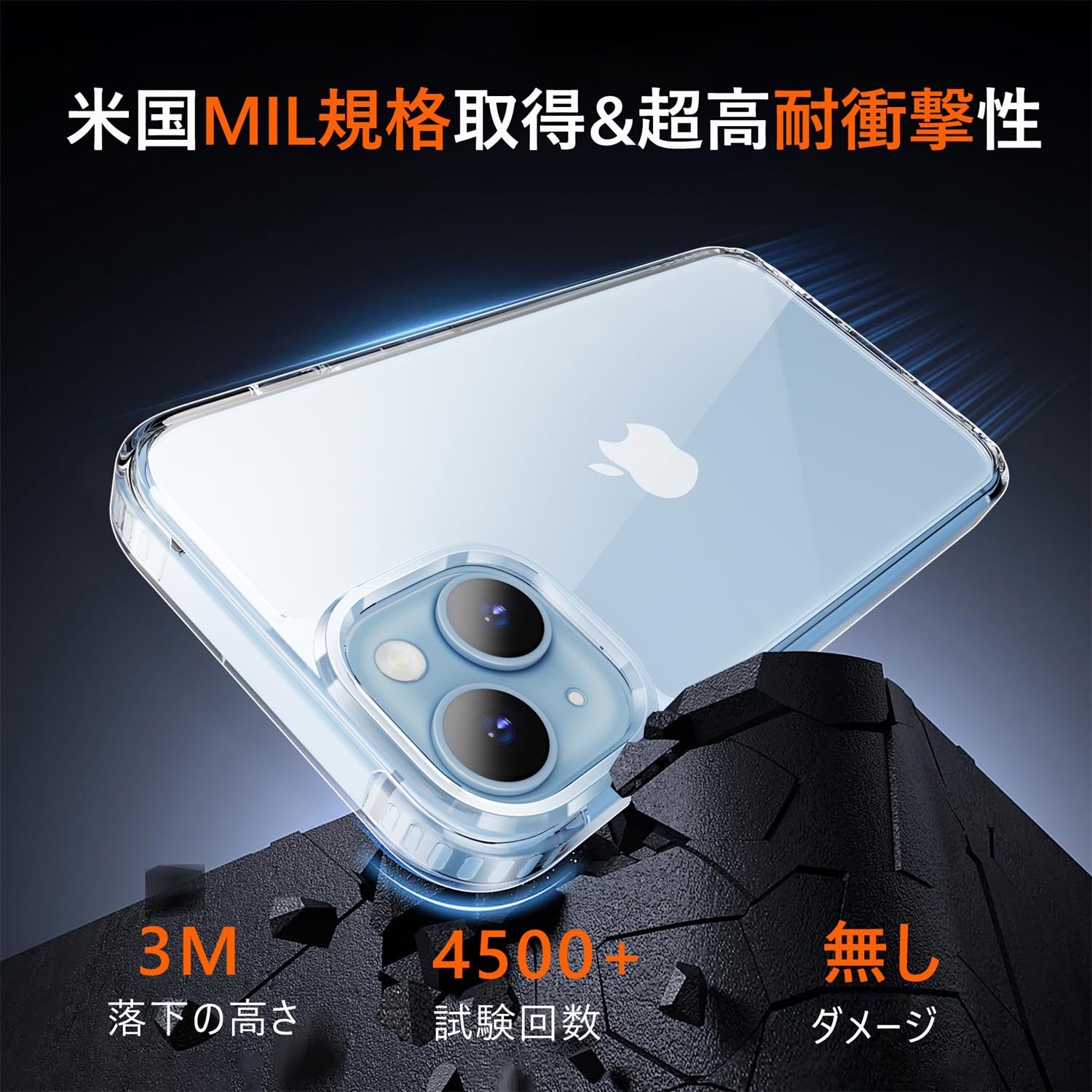 Amazon.co.jp: iPhone 13/14 ケース クリア ガラスフィルム付き 黄変