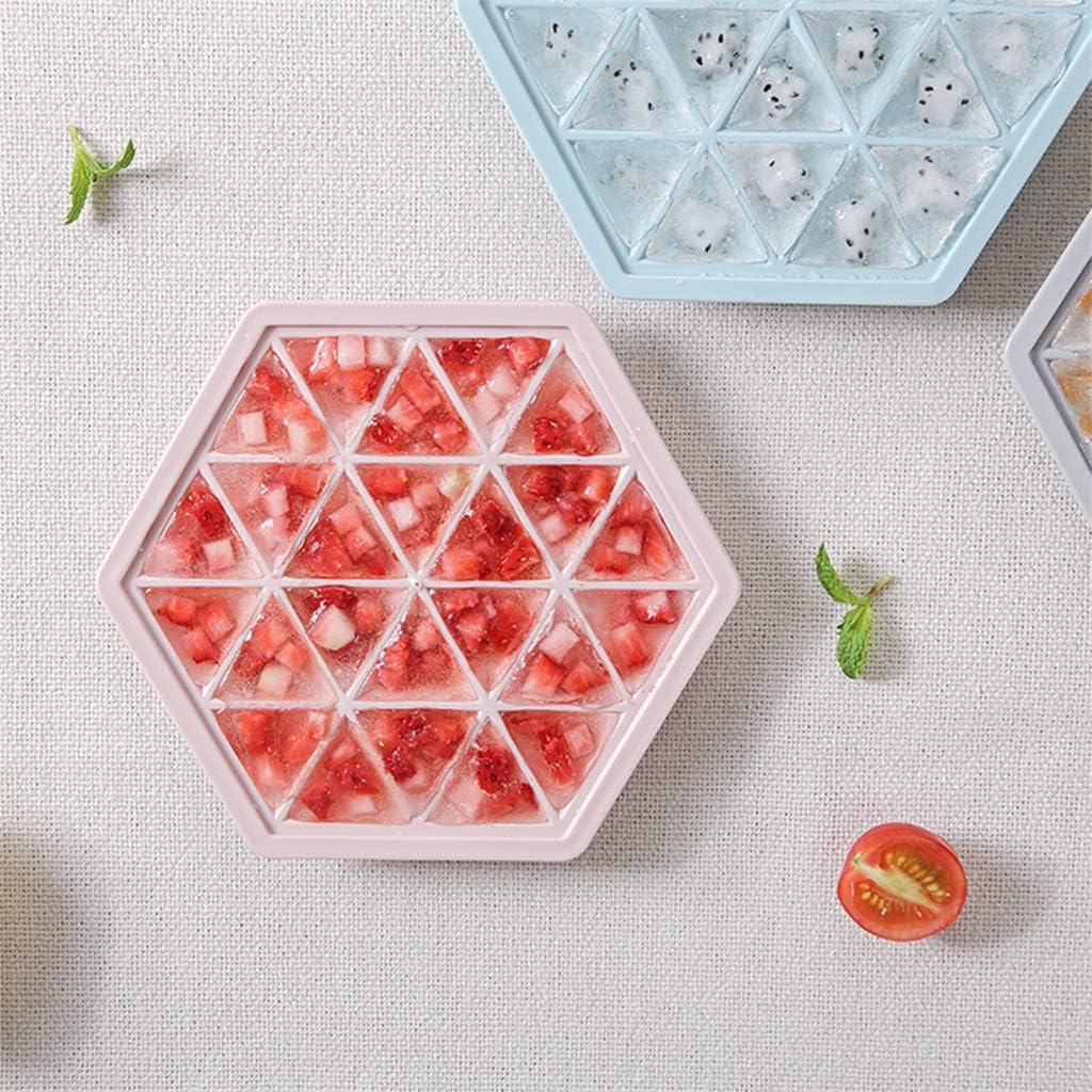 Ice Cube Household Homemade Ice Cube Storage Box Ice Maker Food-Grade Quick- Ice Box with Lid (Blue 16 * 14 * 4.3cm.) (Green. 16 * 14 * 4.3cm.)