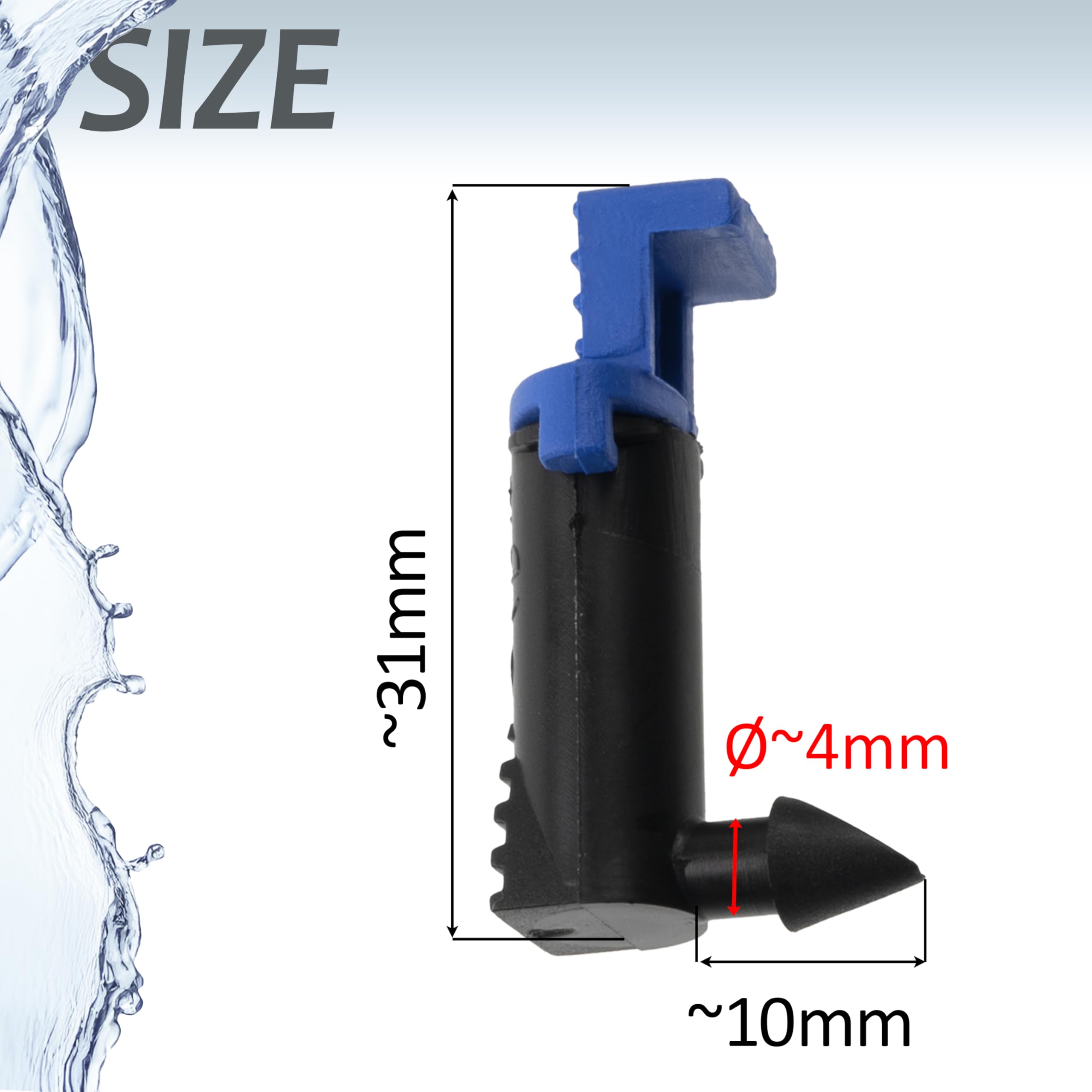 AERZETIX - Lot de 25 goutteurs d'arrosage externes démontables débit 8 litres par heure l/h - système goutte à goutte irrigation jardinage - en plastique - couleur bleu