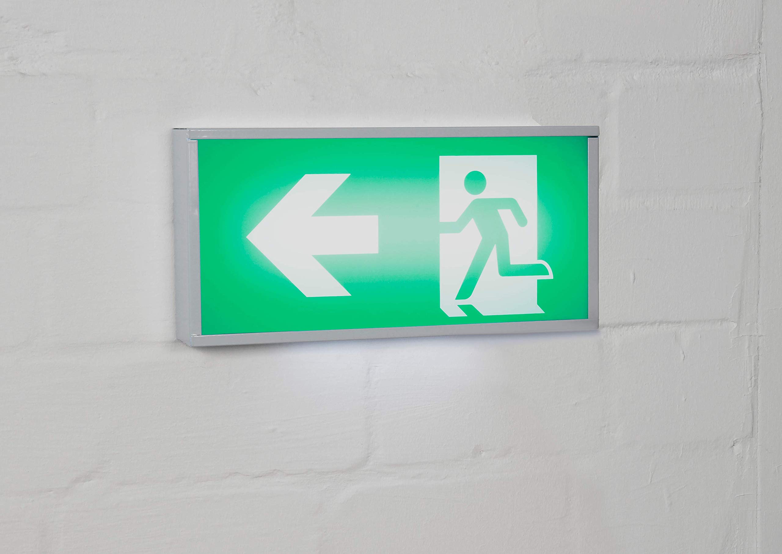 McShine - LED Fluchtwegleuchte I FL-919 I IP20 I Exit Schild 230V I Notausgangsschild Notbeleuchtung Led mit Akku zur Wandmontage bei Stromausfall Emergency Light