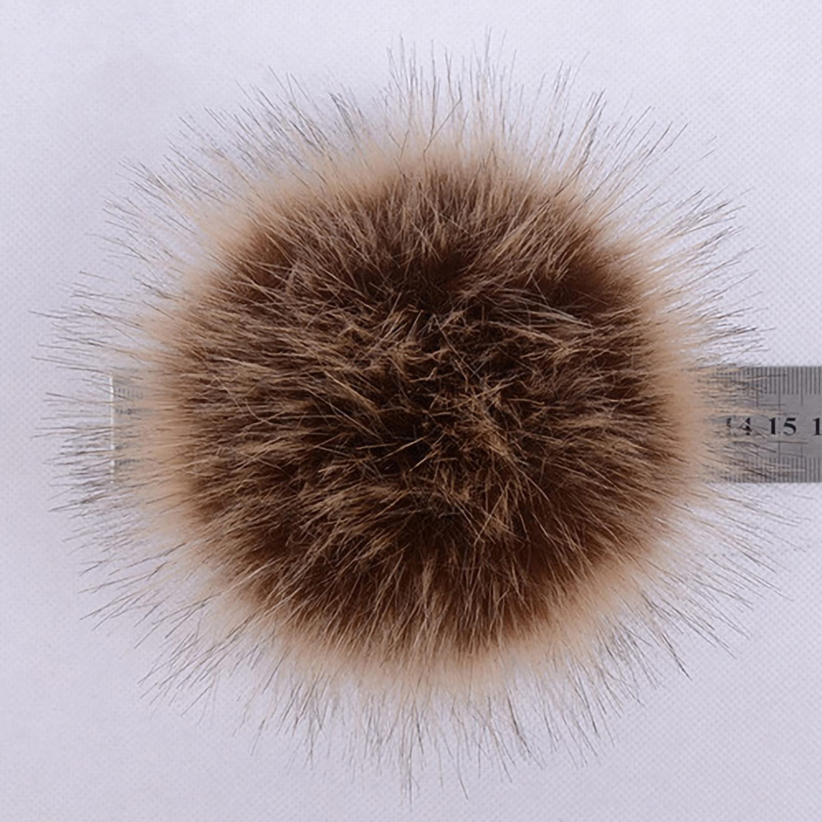 BeFur Gorro de lana unisex para niños, gorro de punto, gorro de invierno cálido con pompón y dos pompones, gris, Talla única