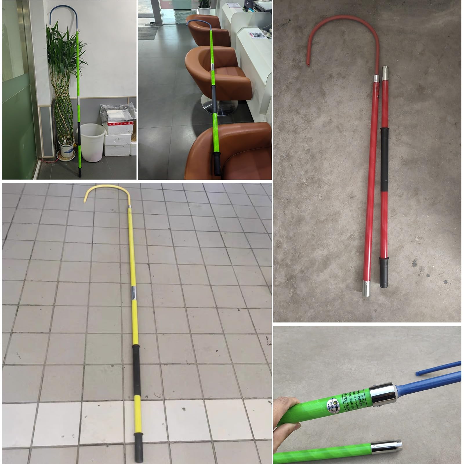 Hak ratunkowy narzędzie zabezpieczające przed porażeniem elektrycznym słup ratunkowy z 42 cm hakiem C, elektryczne narzędzia ratownicze wysokiego napięcia 10 kV 35 kv 110 kv 220 kv dla elektryków