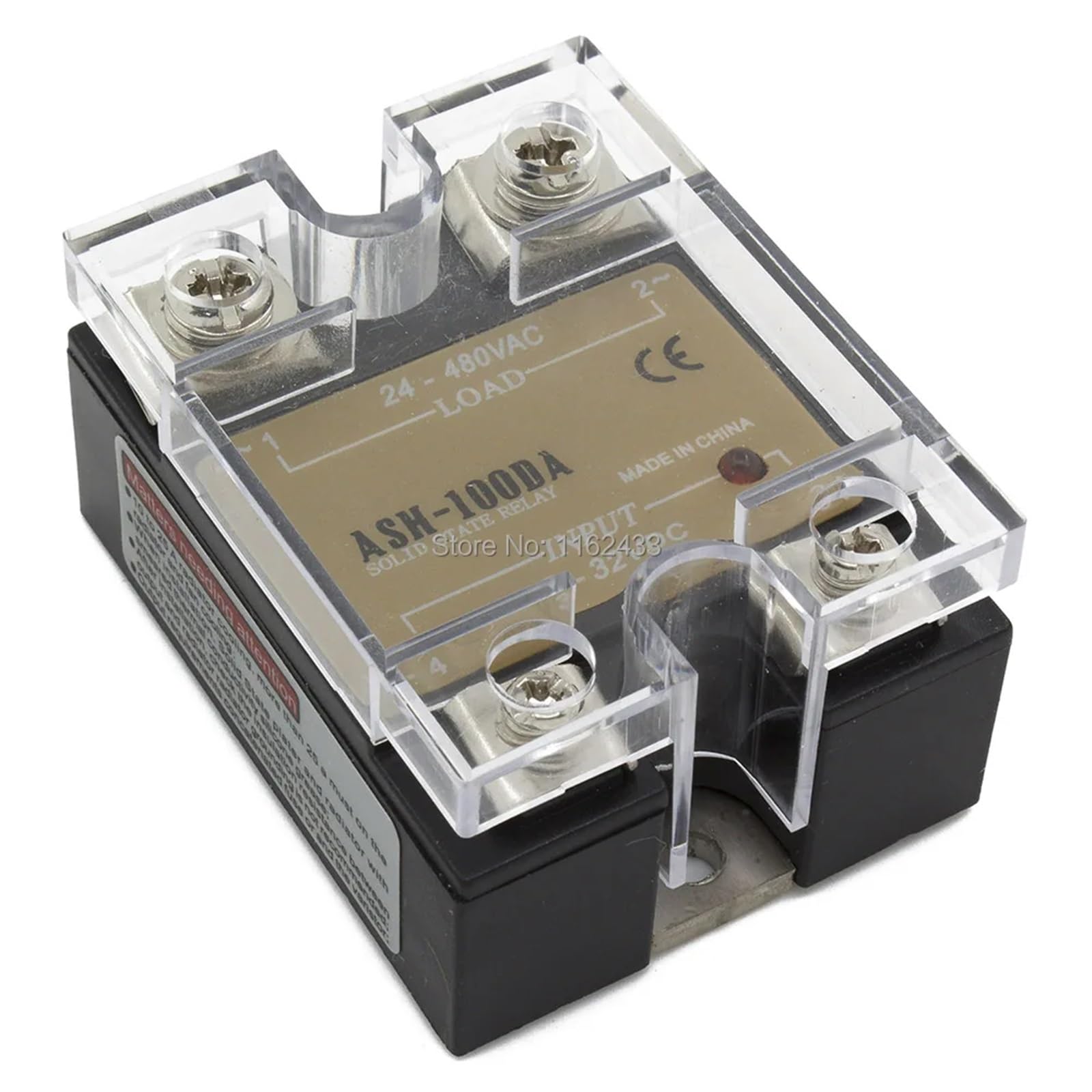 VDOQTLJT ASH-100DA Single Phase DC to AC 100A 480VAC Solid State Relay 100DA SSR