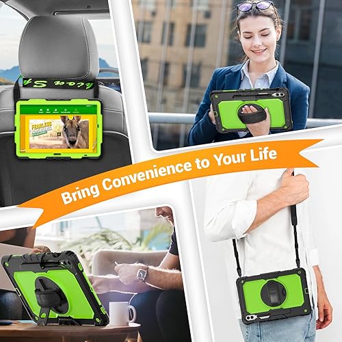 Miniatura 53 de SEYMAC Funda para Samsung Galaxy Tab S10 Lite/S10 FE/ S9 FE/ S9 5G (10.9''/11''), resistente a prueba de golpes con protector de pantalla, soporte