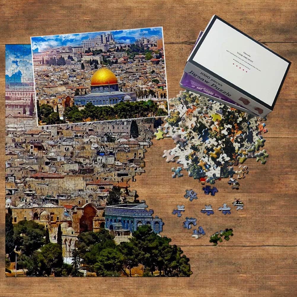 Israel Jigsaw Puzzle 1000 Piece Israel Old City of Jerusalem Puzzle Travel Souvenir Wooden