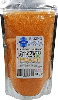 Baking Beauty and Beyond Premium Candy Floss Sugar 100g - Peach Flavour