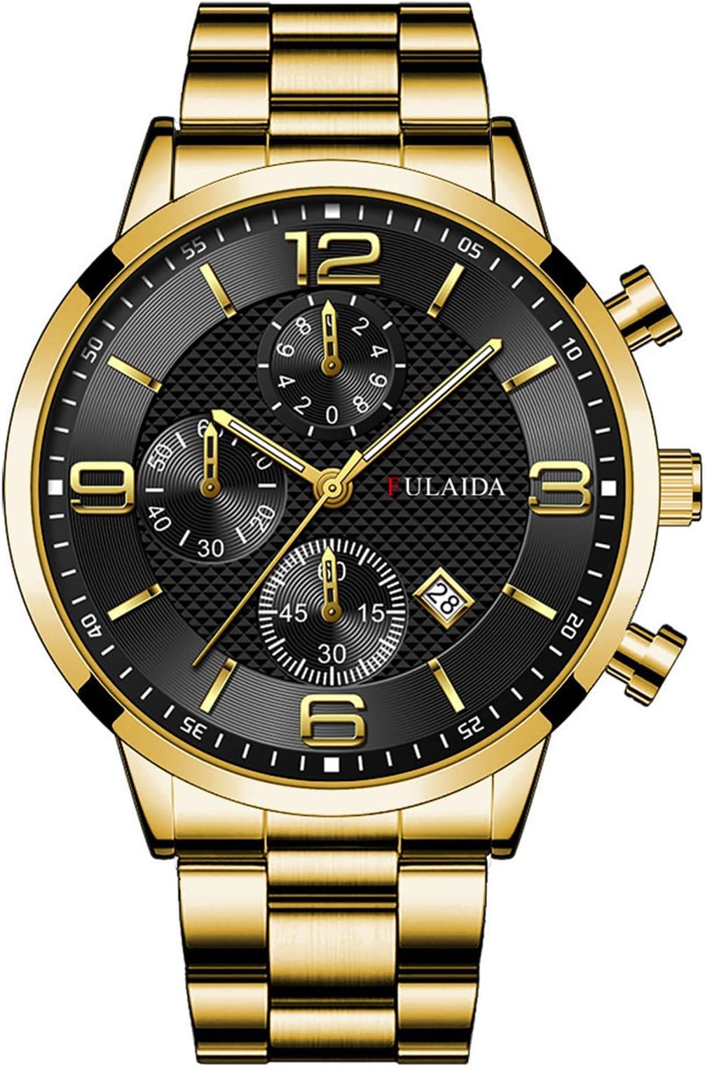 Fashion Sport Men's Stainless Case Quartz Analog Wrist Watch Womens Digital Watch