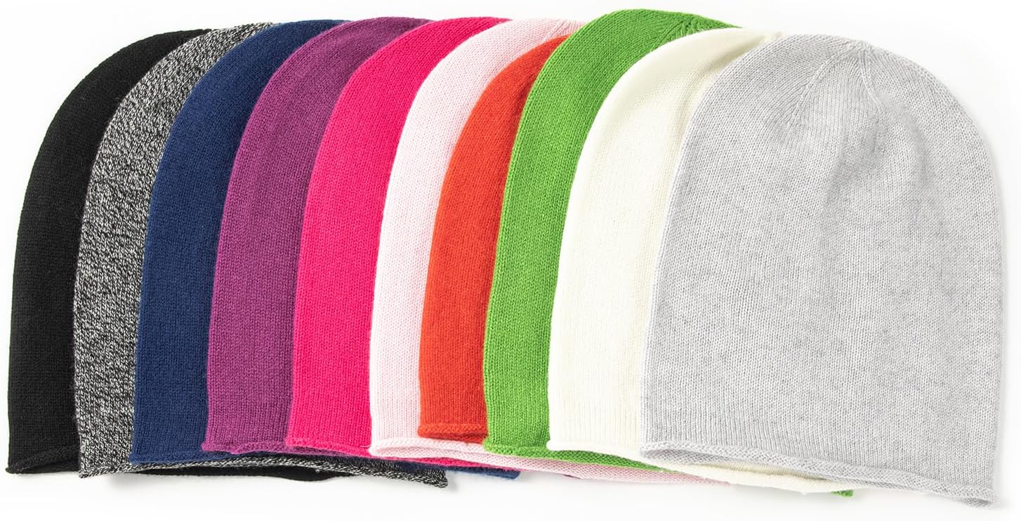 Cashmere Wool Slouchy Beanie for Women and Men, Knitted Winter Ski Cap - Image 6